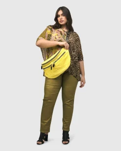 Women Alembika Pants & Skirts<Iconic Stretch Jeans, Green Snake