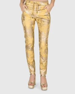 Women Alembika Pants & Skirts<Iconic Stretch Jeans, Honey Gold