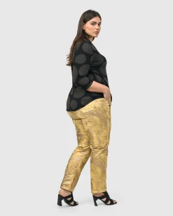 Women Alembika Pants & Skirts<Iconic Stretch Jeans, Honey Gold