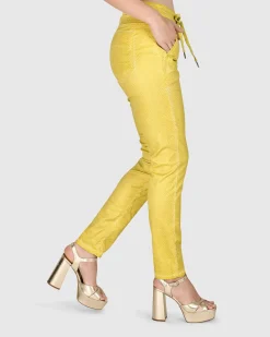 Women Alembika Pants & Skirts<Iconic Stretch Jeans, Honey Snake