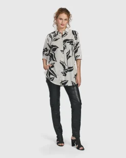 Women Alembika Pants & Skirts<Iconic Stretch Jeans, Metallic Black
