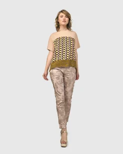 Women Alembika Plus<Iconic Stretch Jeans, Rose Gold Nude