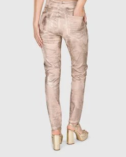 Women Alembika Pants & Skirts<Iconic Stretch Jeans, Rose Gold Nude