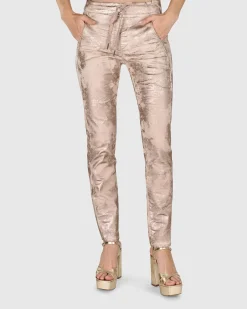 Women Alembika Pants & Skirts<Iconic Stretch Jeans, Rose Gold Nude