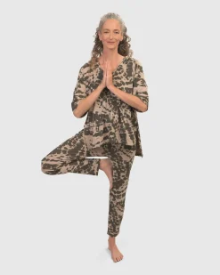 Women Alembika Tops & Tunics<Inhale Hooded Hi-Lo Top, Stone Tie-Dye