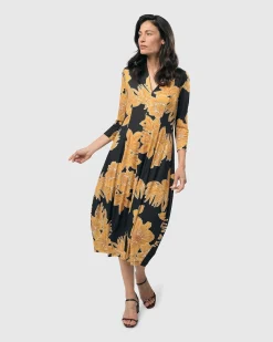 Women Alembika Dresses<Island Cocoon Dress, Gold