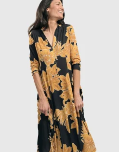 Women Alembika Dresses<Island Cocoon Dress, Gold