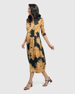 Women Alembika Dresses<Island Cocoon Dress, Gold