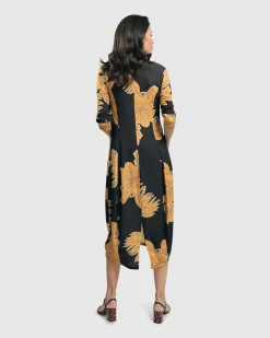 Women Alembika Plus<Island Cocoon Dress, Gold