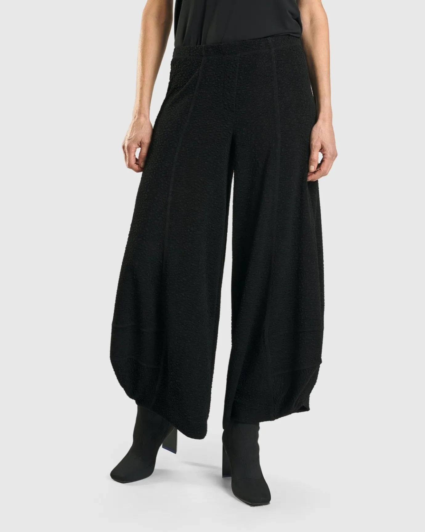 Women Alembika Plus<Jacquard Punto Pants, Black