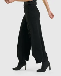 Women Alembika Pants & Skirts<Jacquard Punto Pants, Black