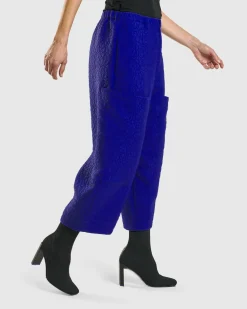 Women Alembika Pants & Skirts<Jacquard Tapestry Pants, Royal
