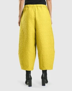 Women Alembika Pants & Skirts<Jacquard Tapestry Pants, Yellow