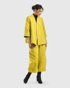Women Alembika Pants & Skirts<Jacquard Tapestry Pants, Yellow