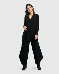 Women Alembika Plus<Jacquard V-Neck Tunic Top, Black