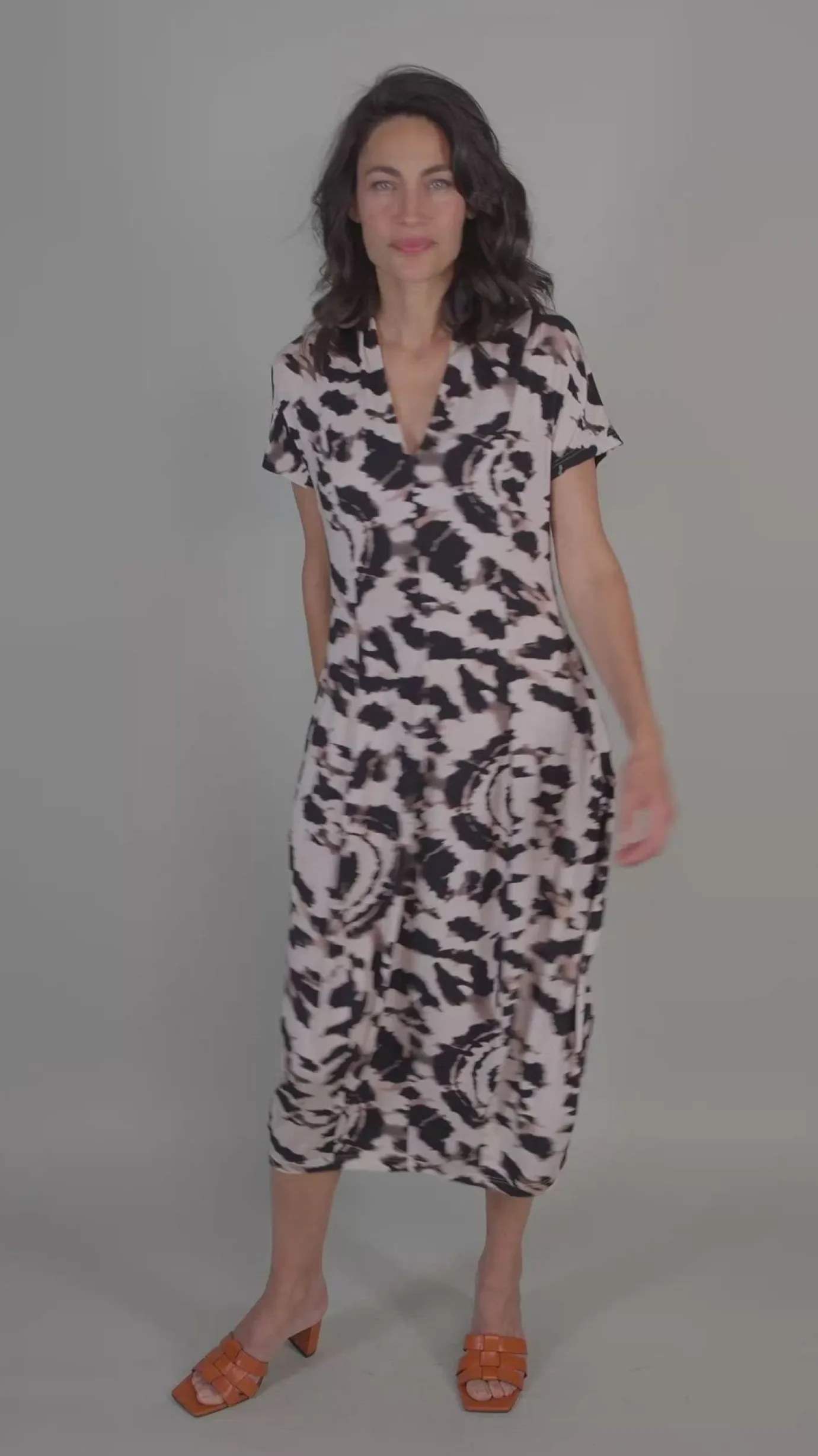 Women Alembika Plus<Jane Cocoon Midi Dress, Tie Dye