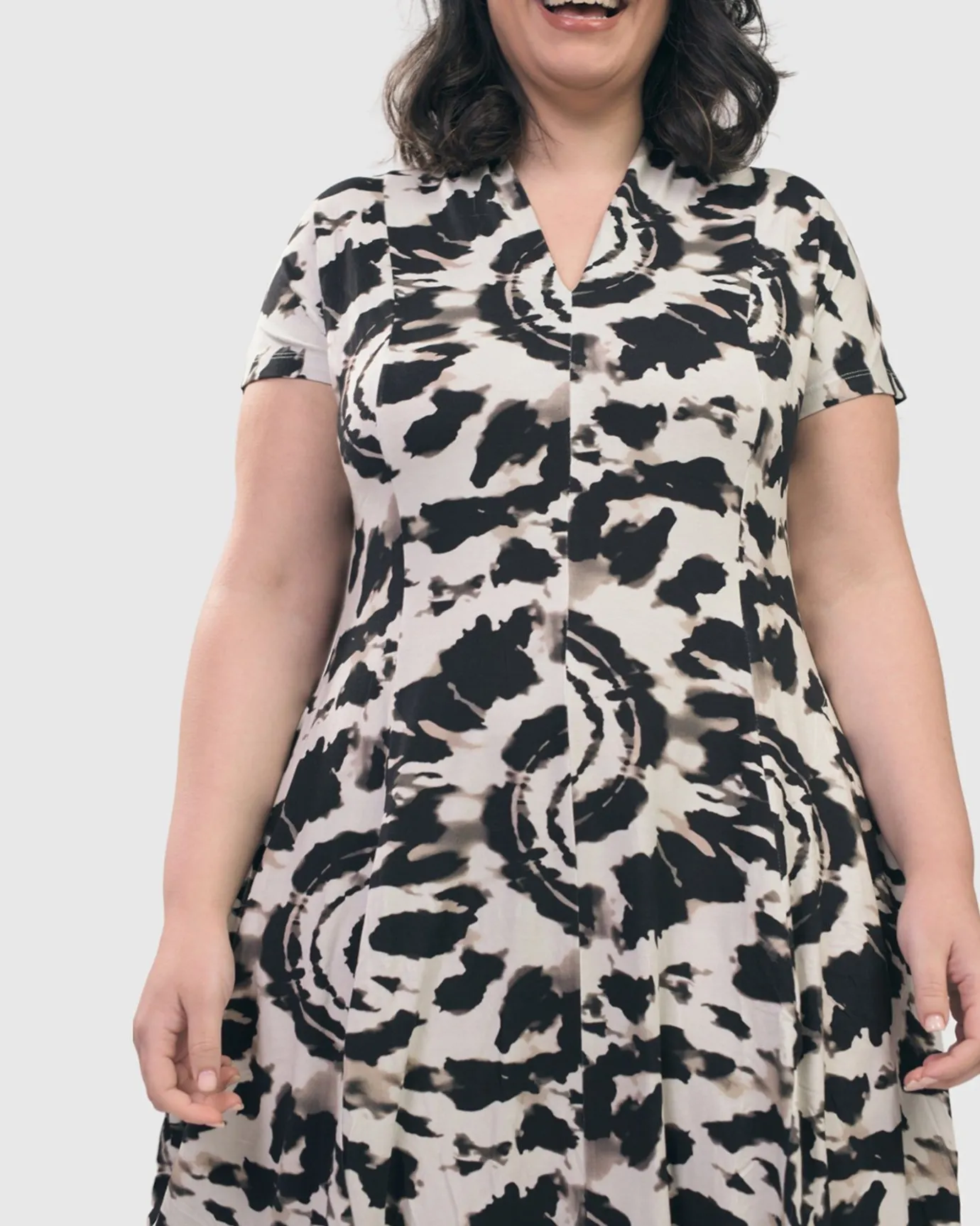 Women Alembika Plus<Jane Cocoon Midi Dress, Tie Dye