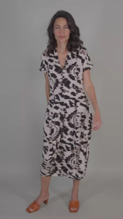 Women Alembika Dresses<Jane Cocoon Midi Dress, Tie Dye