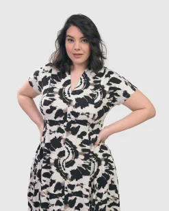 Women Alembika Dresses<Jane Cocoon Midi Dress, Tie Dye