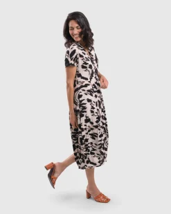Women Alembika Dresses<Jane Cocoon Midi Dress, Tie Dye