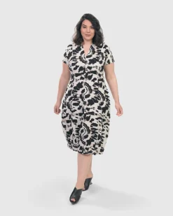 Women Alembika Dresses<Jane Cocoon Midi Dress, Tie Dye