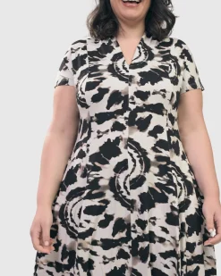 Women Alembika Dresses<Jane Cocoon Midi Dress, Tie Dye