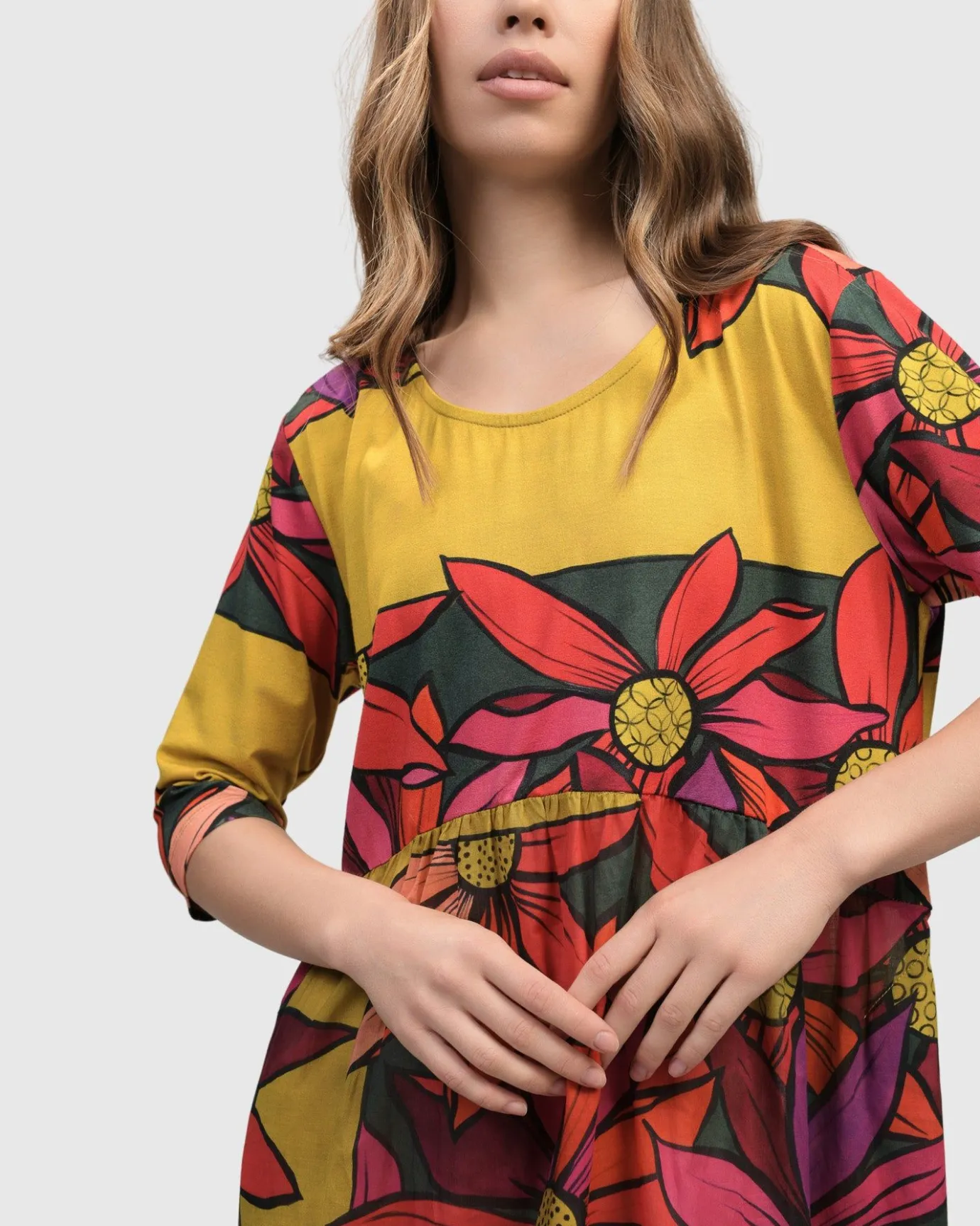 Women Alembika Plus<Jasmine Relaxed Dress, Bouquet