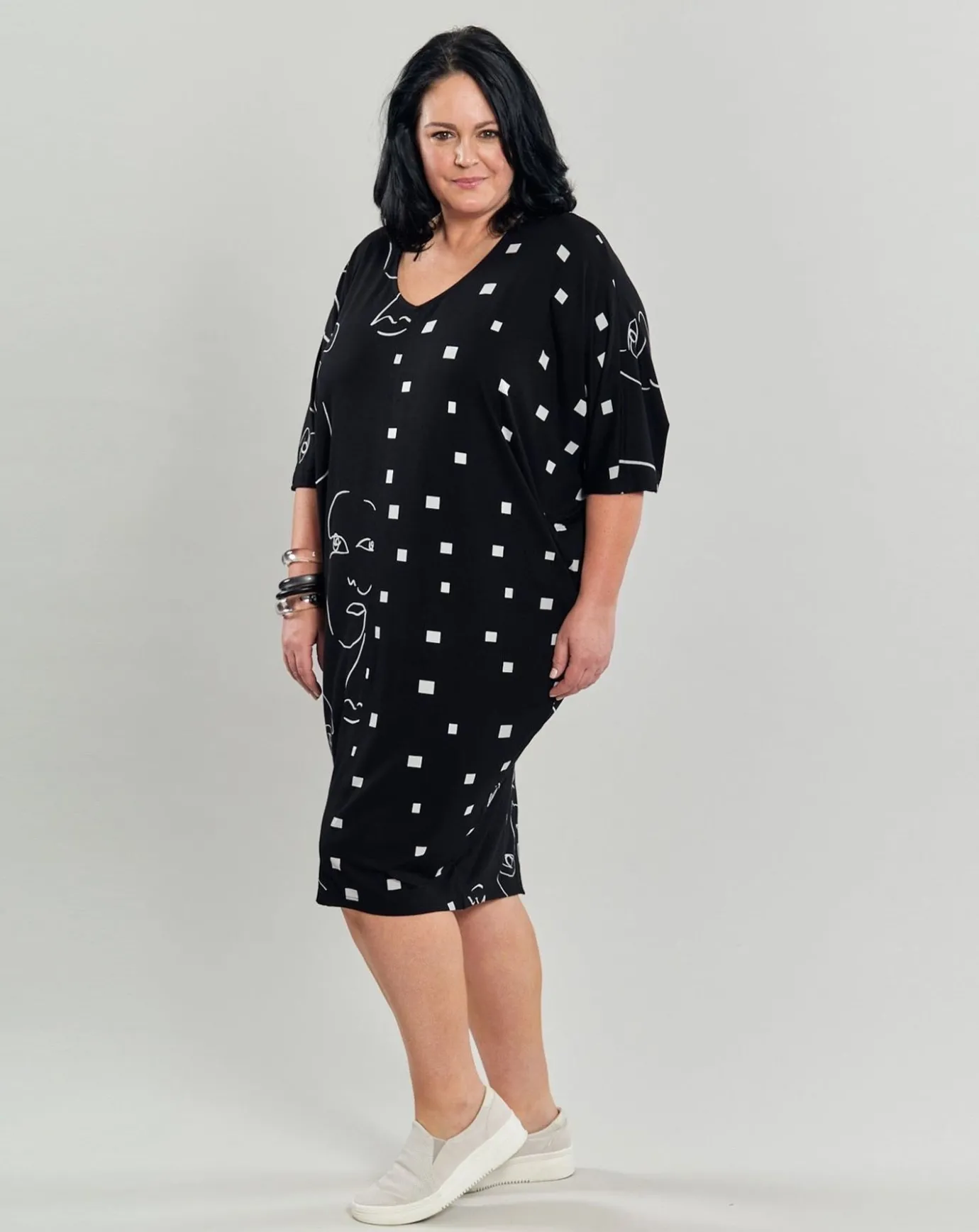 Women Alembika Plus<Jax Dolman Midi Dress, Mix
