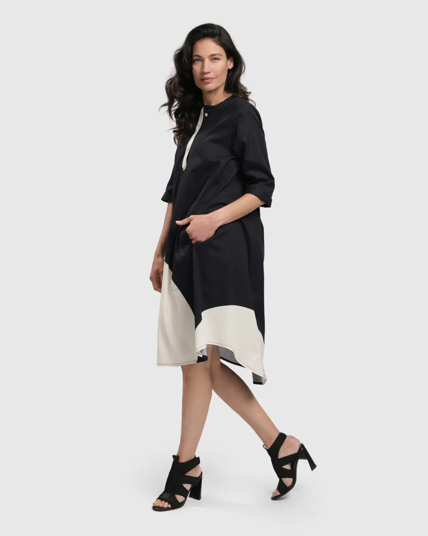 Women Alembika Plus<Jenny Oversized Shift Dress, Mono