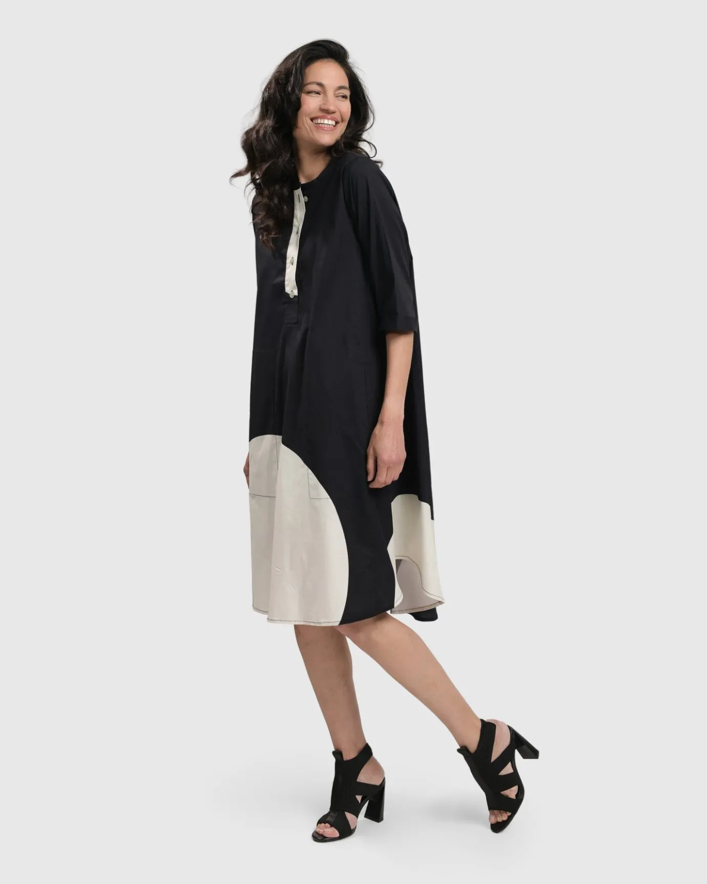 Women Alembika Plus<Jenny Oversized Shift Dress, Mono