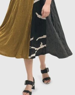Women Alembika Dresses<Jill Crinkle Swing Dress, Yellow