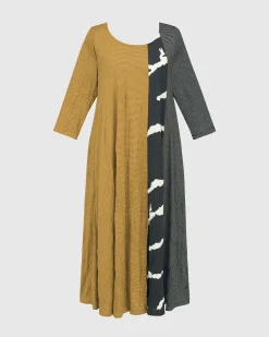 Women Alembika Plus<Jill Crinkle Swing Dress, Yellow
