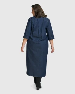 Women Alembika Dresses<Joie Collared Dress, Denim