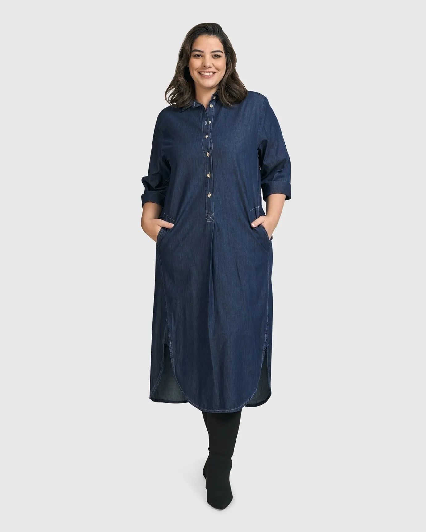 Women Alembika Plus<Joie Collared Dress, Denim