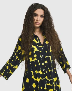 Women Alembika Dresses<Josephina Button Down Dress, Tie Dye