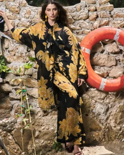 Women Alembika Plus<Kauai Chiffon Palazzo Pants, Gold
