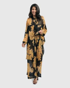 Women Alembika Plus<Kauai Chiffon Palazzo Pants, Gold