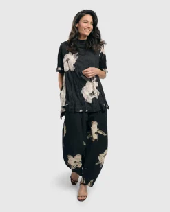 Women Alembika Pants & Skirts<Kennedy Crinkle Punto Pants, Roses