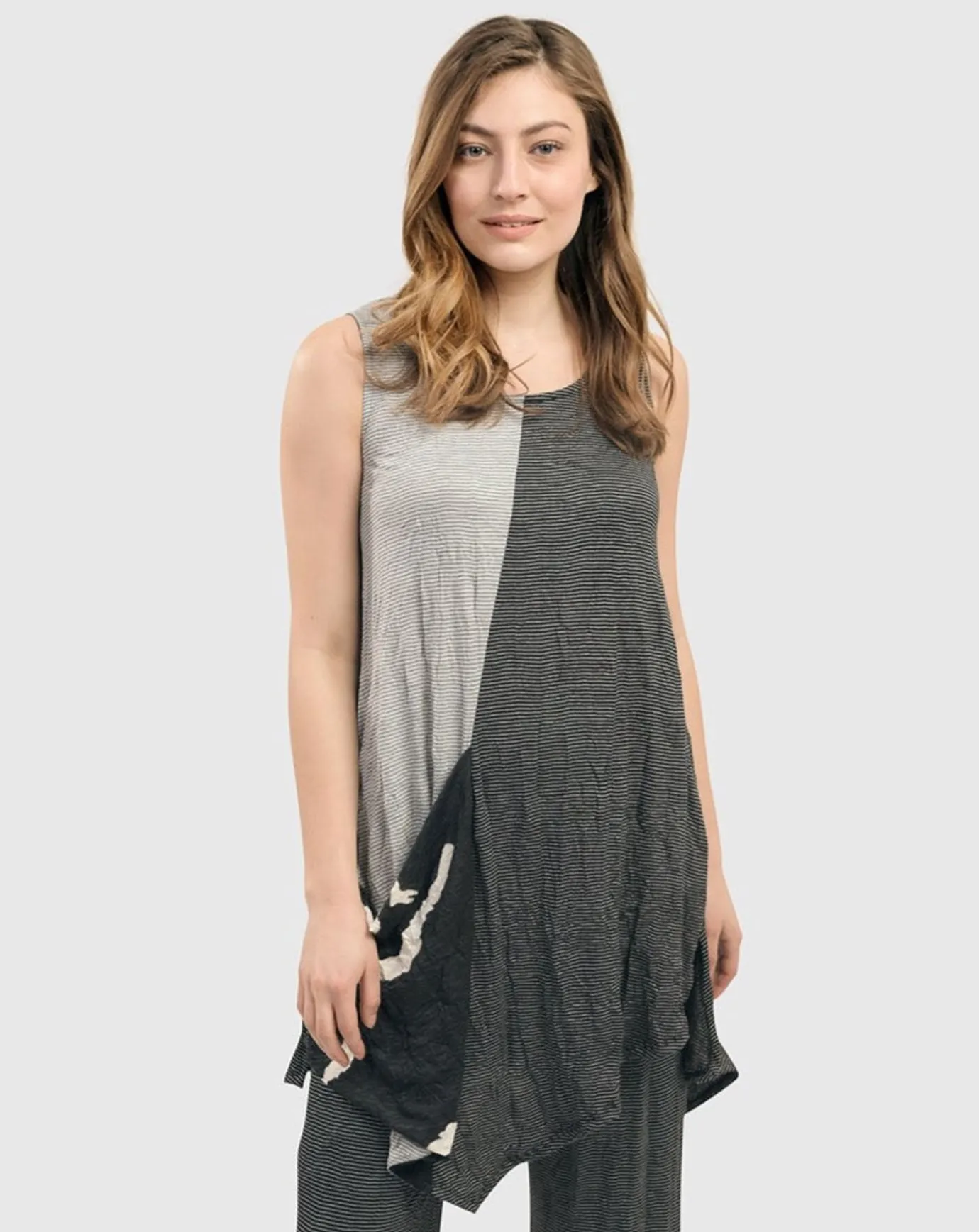 Women Alembika Tops & Tunics<Kia Crinkle Tunic Top, Stripe