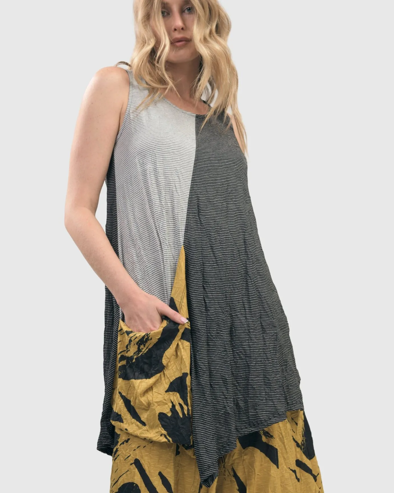 Women Alembika Tops & Tunics<Kia Crinkle Tunic Top, Yellow