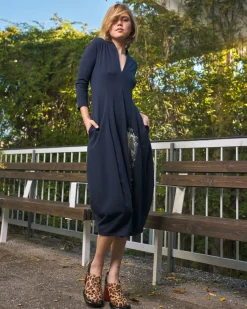 Women Alembika Dresses<Laurel Cocoon Dress, Navy