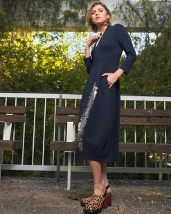 Women Alembika Dresses<Laurel Cocoon Dress, Navy