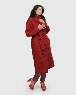 Women Alembika Jackets<Leading Lady Coat, Scarlet