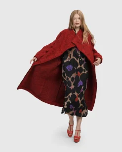 Women Alembika Jackets<Leading Lady Coat, Scarlet
