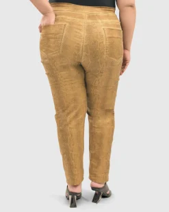 Women Alembika Pants & Skirts<Leo Iconic Stretch Jeans, Honey 1X-3X