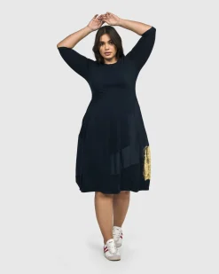 Women Alembika Dresses<Lexington Crew Cocoon Dress, Navy