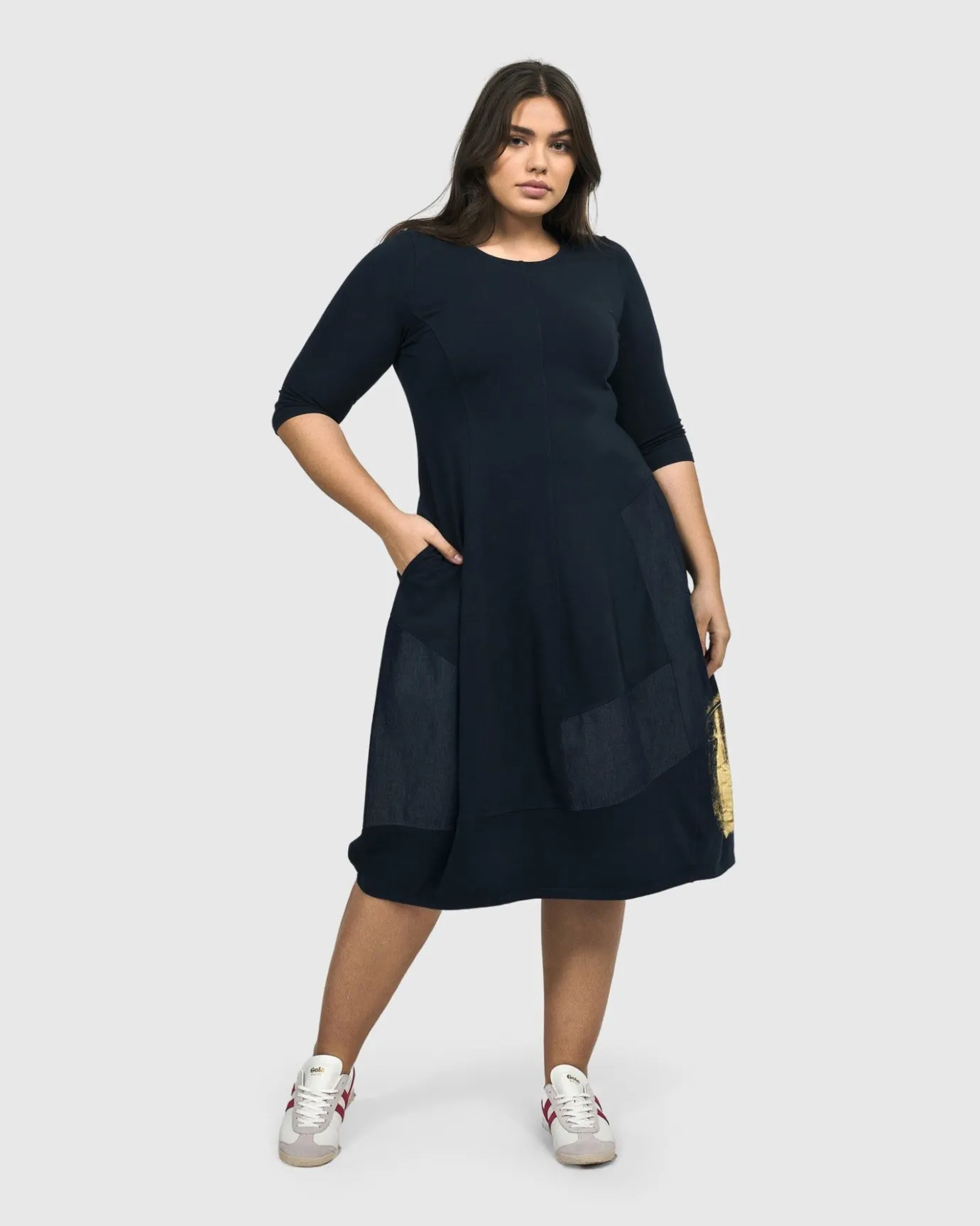 Women Alembika Dresses<Lexington Crew Cocoon Dress, Navy