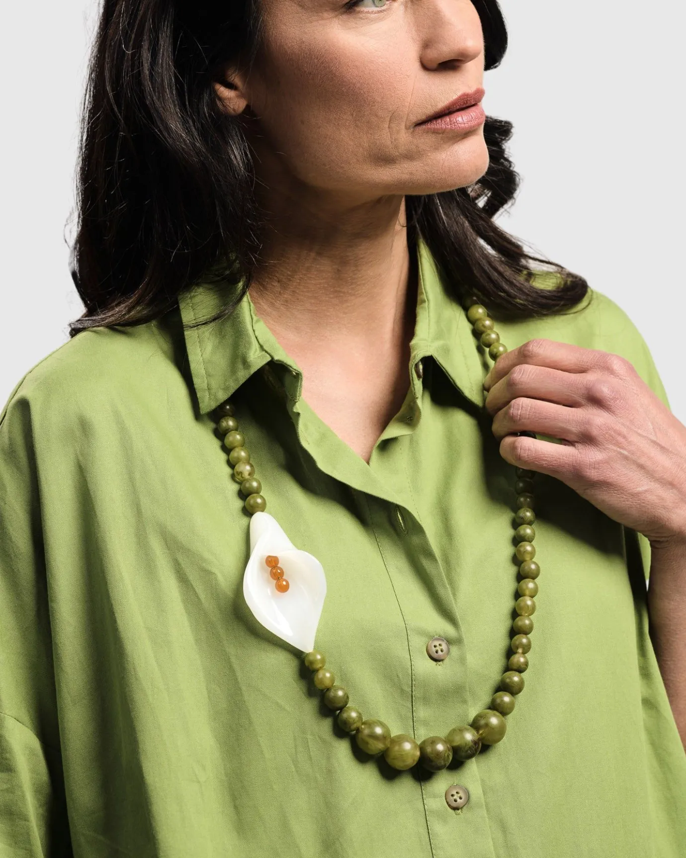 Women Alembika Accessories<Lily Bead Necklace, Green