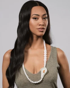 Women Alembika Jewelry<Lily Bead Necklace, White