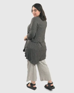 Women Alembika Jackets<Linea Crinkle Crop Cardy, Black